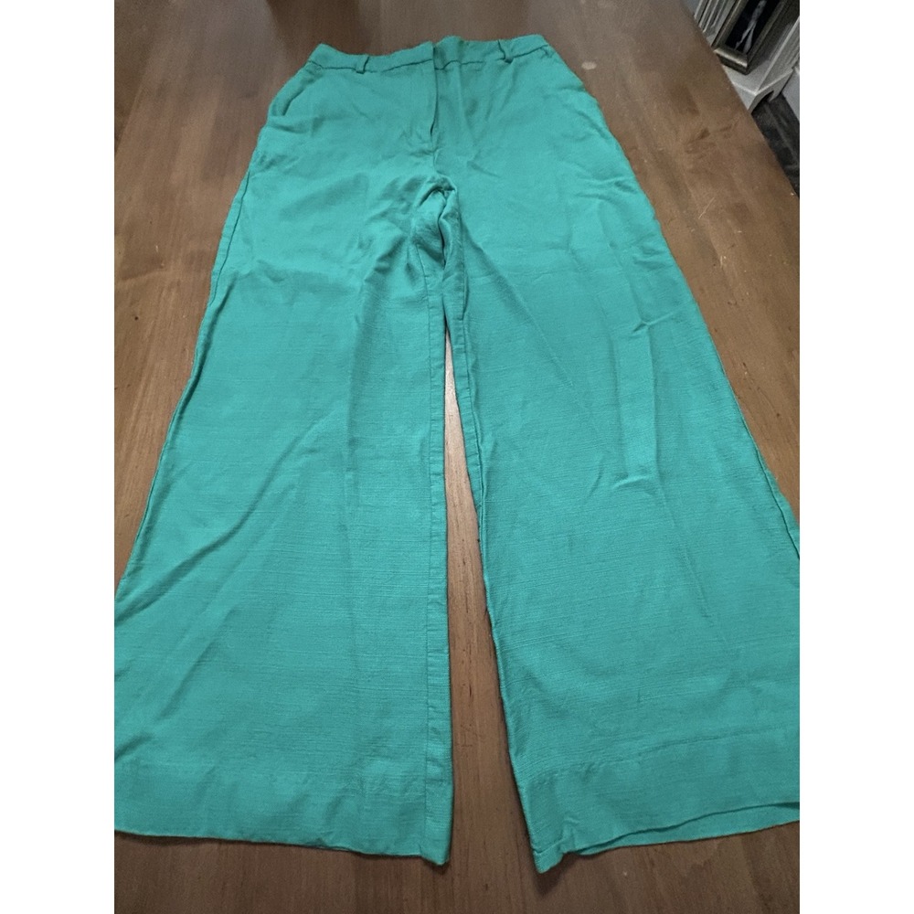 Sézane Wide Leg Pants in Teal